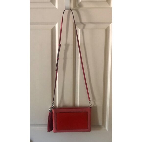 Tory Burch Color Block Leather Crosssbody Bag with Tassel - Picture 9 of 13